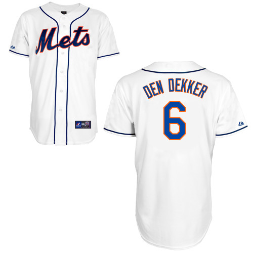Matt den Dekker #6 mlb Jersey-New York Mets Women's Authentic Alternate 2 White Cool Base Baseball Jersey